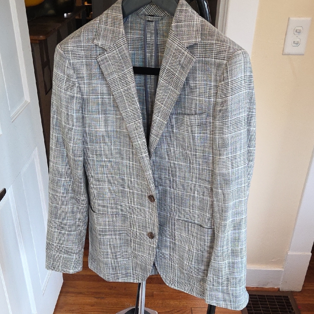 Bonobos Gray Plaid Blazer
